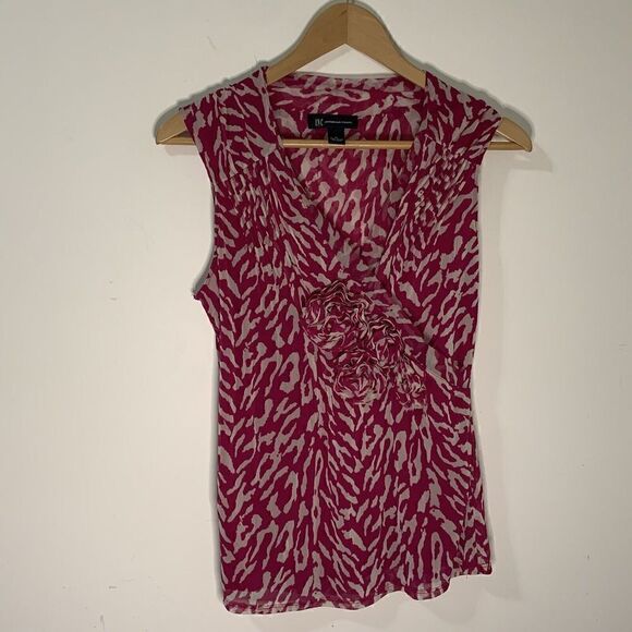 INC Women's Lined Animal Print Tank Top Blouse Medium - Picture 1 of 4